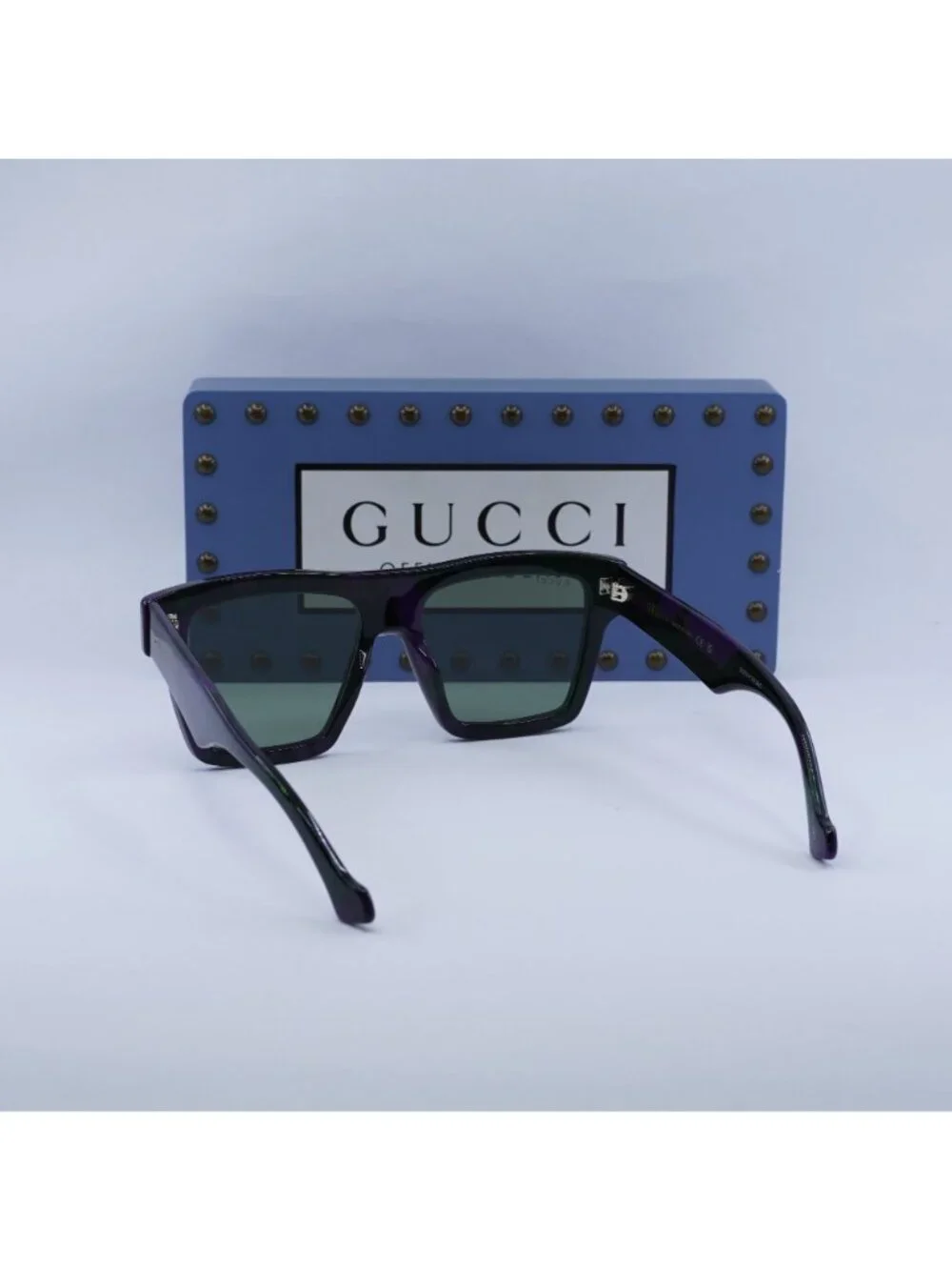 Gucci GG0962S 014 Square Unisex Sunglasses - Purple / Green